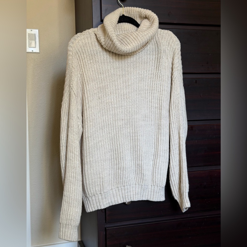 Cozy Cream Turtleneck Sweater for Women